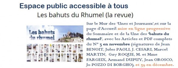 Accès au Sommaire, puis au PDF des Bahuts du Rhumel n° 3